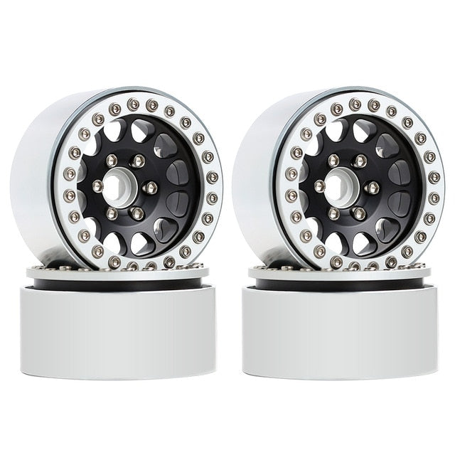 4PCS 1.9" Aluminum Alloy Beadlock Wheel Rims for 1/10 RC Crawler