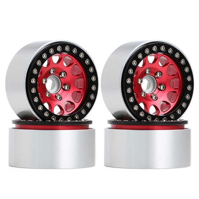 4PCS 1.9" Aluminum Alloy Beadlock Wheel Rims for 1/10 RC Crawler