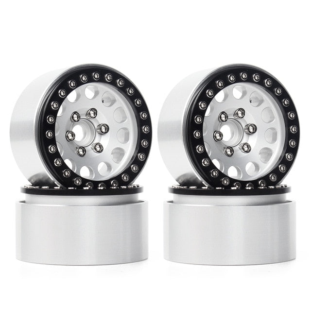 4PCS 1.9" Aluminum Alloy Beadlock Wheel Rims for 1/10 RC Crawler