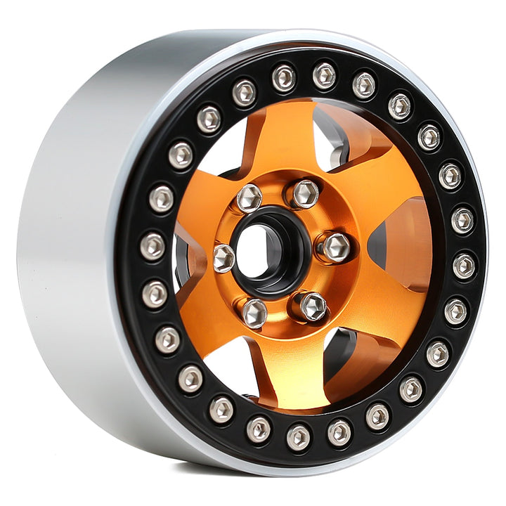 6-spoke golden Beadlock Wheel Rim front