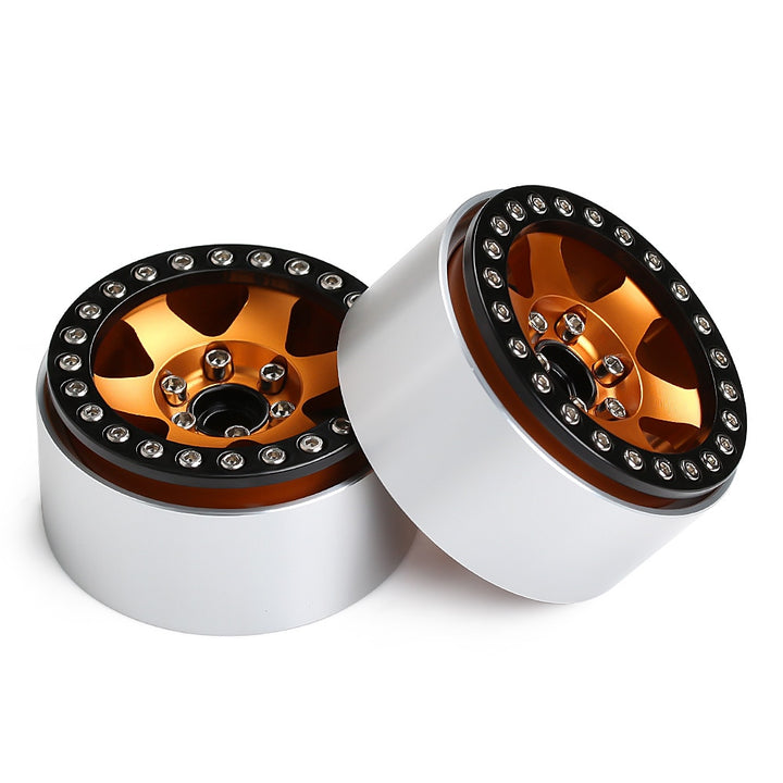 2pcs 6-spoke golden Beadlock Wheel Rims
