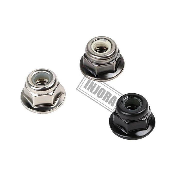 Silver grey black Lock Nuts front