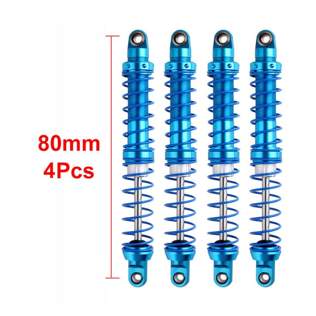 4pcs 80mm blue Oil Adjustable Metal Shock Absorbers