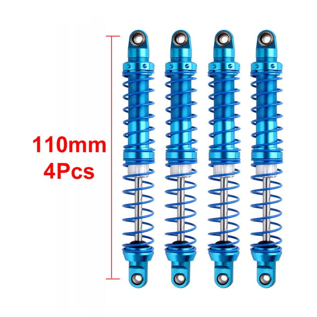 4pcs 110mm blue Oil Adjustable Metal Shock Absorbers front