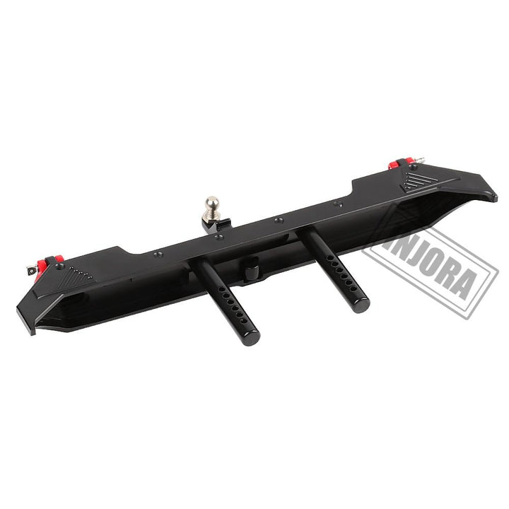 Metal Rear Bumper & Back Hitch Carrier Rack for SCX10 Jeep Wrangler - INJORA