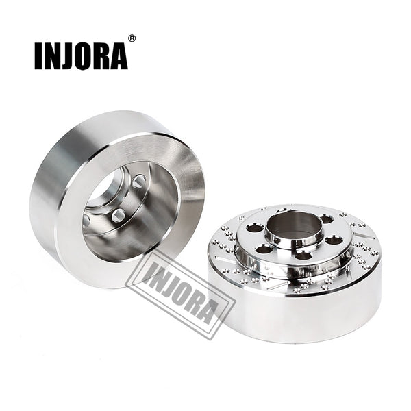 2PCS Silver Anodized Brass Brake Disc Weights for 1.9" 2.2" Wheels