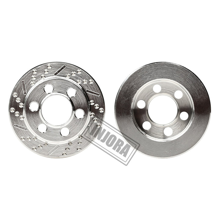 2PCS Silver Anodized Brass Brake Disc Weights for 1.9" 2.2" Wheels
