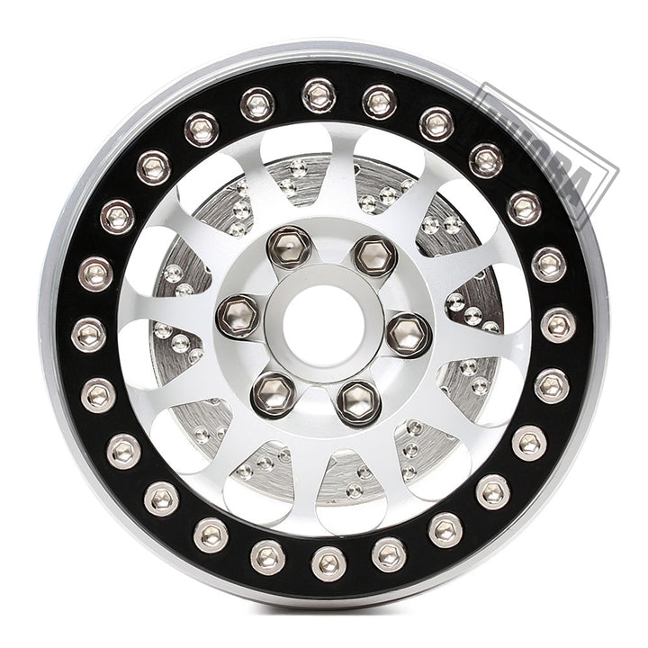 2PCS Silver Anodized Brass Brake Disc Weights for 1.9" 2.2" Wheels