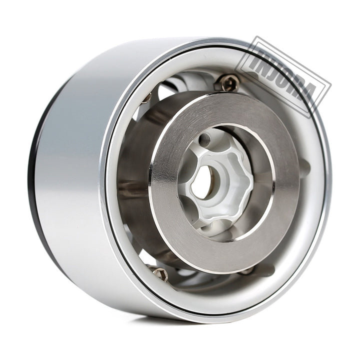 2PCS Silver Anodized Brass Brake Disc Weights for 1.9" 2.2" Wheels