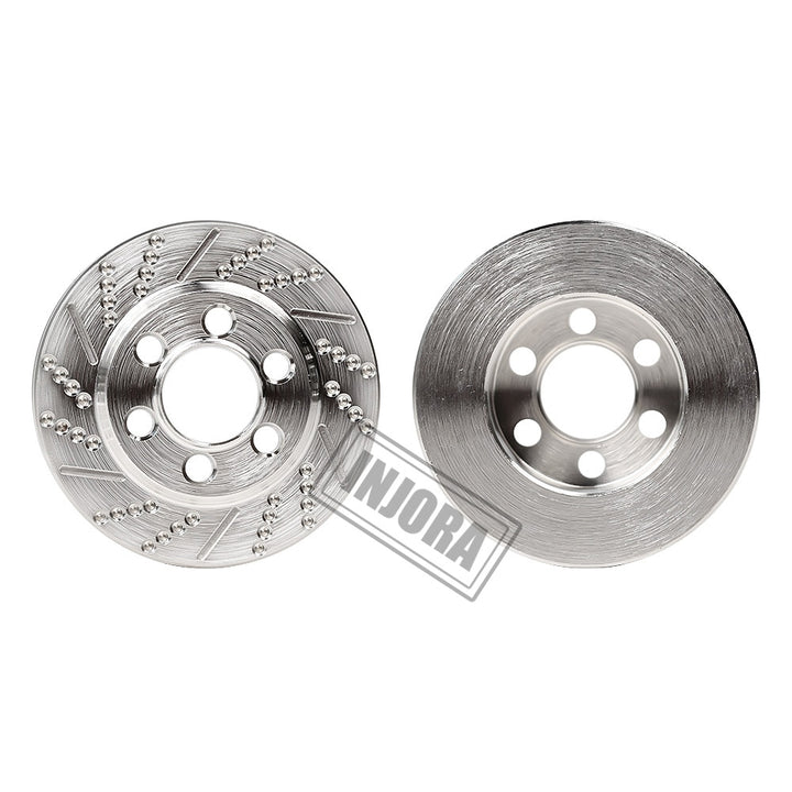 2PCS Silver Anodized Brass Brake Disc Weights for 1.9" 2.2" Wheels