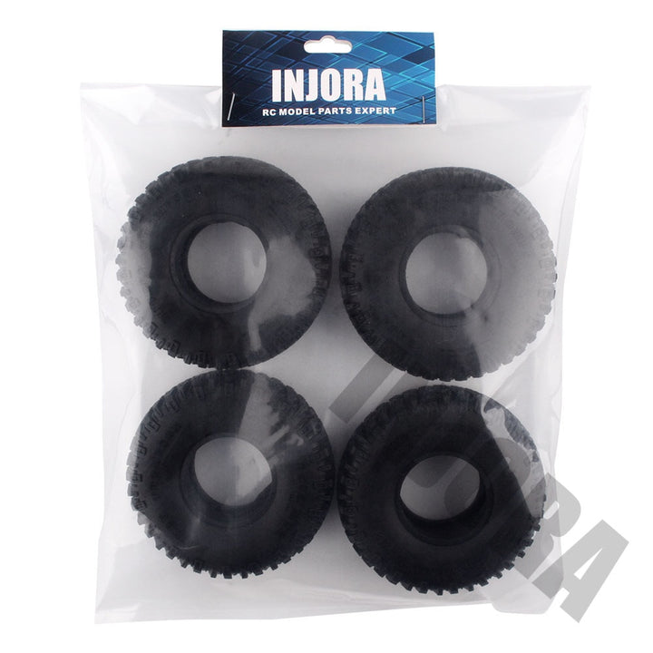 4PCS 1.55" 90*35mm Soft Rubber Wheel Tires for 1/10 RC Rock Crawler