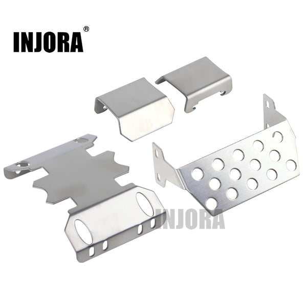 INJORA Metal Chassis Armor Axle Protector Plate for Axial SCX10 II Jeep Cherokee