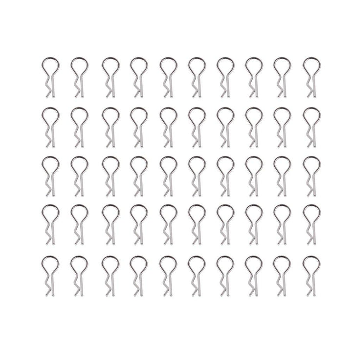 50Pcs Metal Body Shell R Clips Pin for 1/10 RC Model