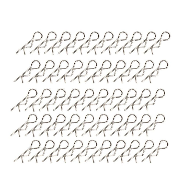 50Pcs Metal Body Shell R Clips Pin for 1/10 RC Model