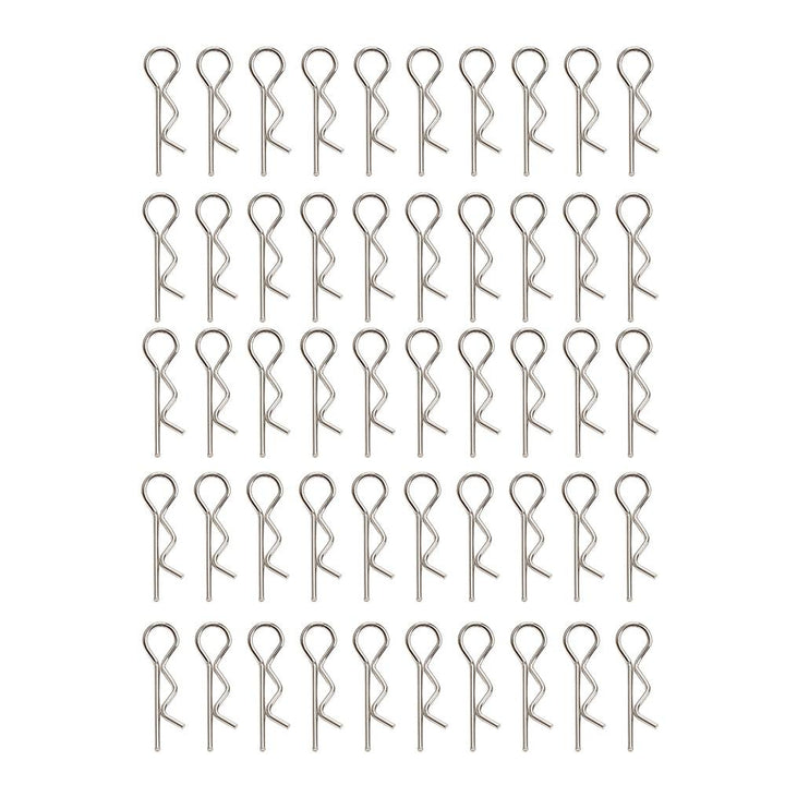 50Pcs Metal Body Shell R Clips Pin for 1/10 RC Model