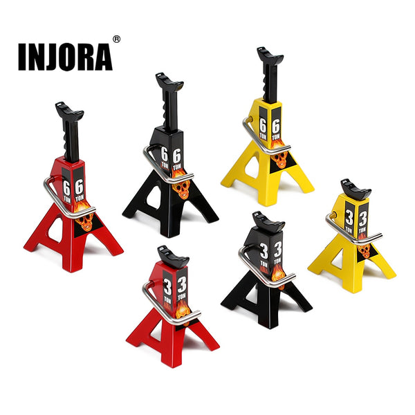 2pcs Metal Height Adjustable Jack Repair Stand for 1/10 RC Crawler