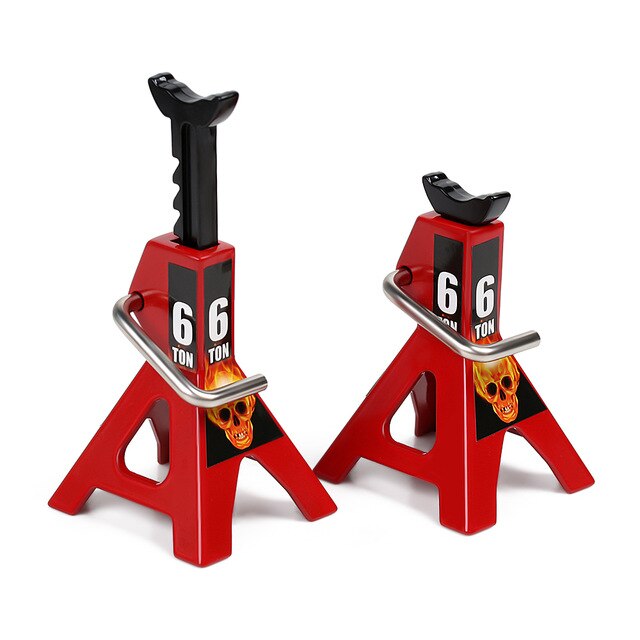 2pcs Metal Height Adjustable Jack Repair Stand for 1/10 RC Crawler