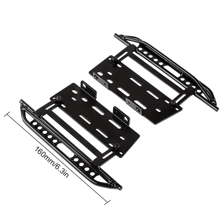 2PCS RC Car Rock Sliders Metal Pedal for Axial SCX10 II 90046