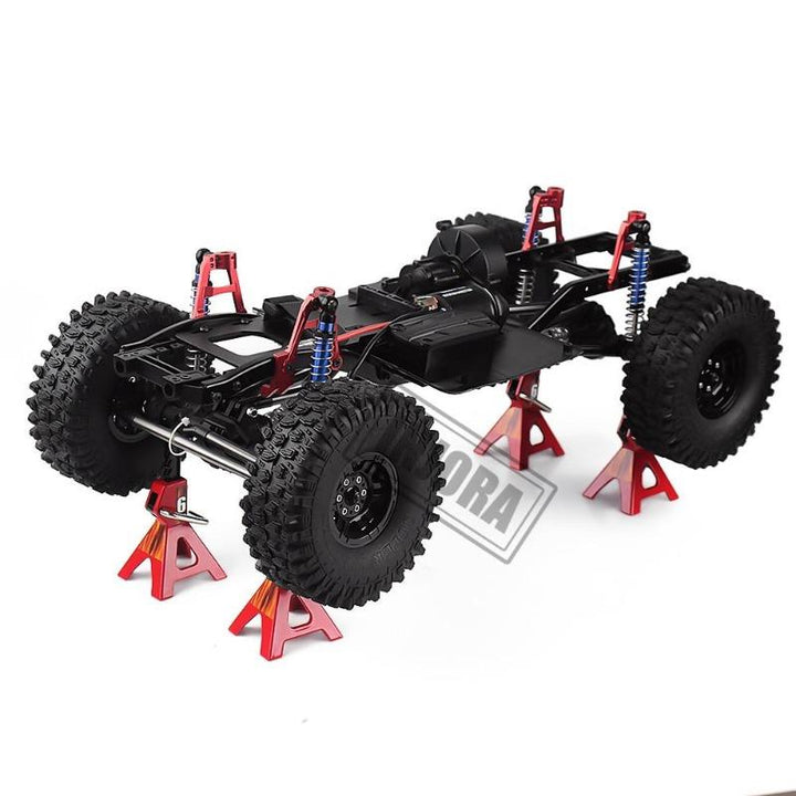 2pcs Mini Metal Height Adjustable Jack Stands for 1/10 RC Crawler