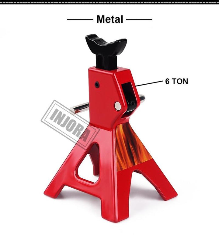 2pcs Mini Metal Height Adjustable Jack Stands for 1/10 RC Crawler