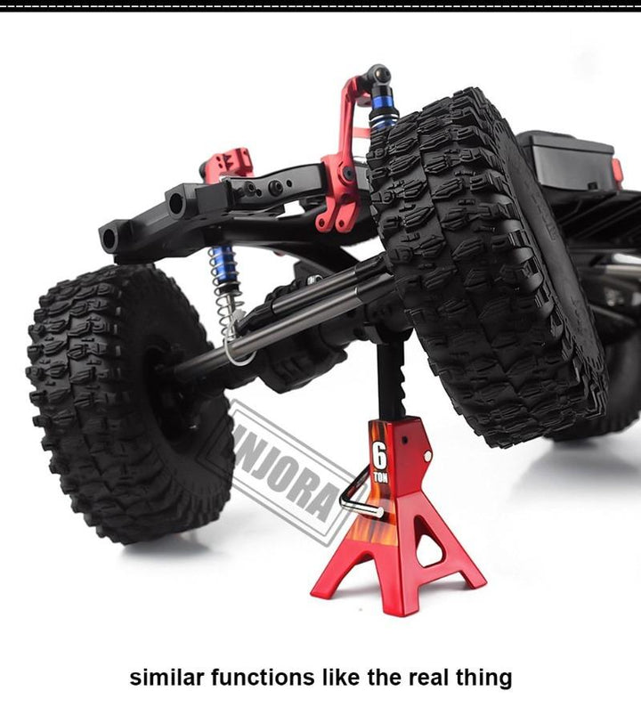2pcs Mini Metal Height Adjustable Jack Stands for 1/10 RC Crawler