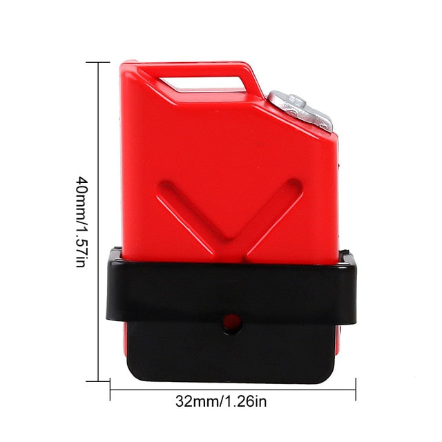 Mini Red Plastic Fuel Tank front, with size marking