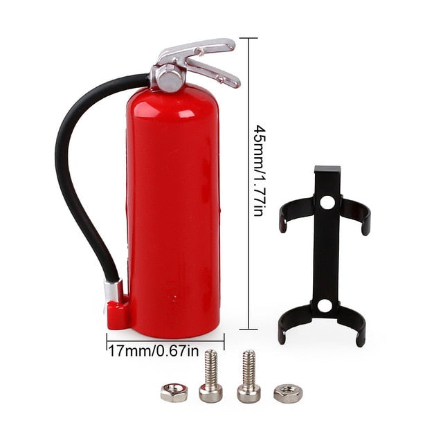 Mini Red Fire Extinguisher front, with size marking