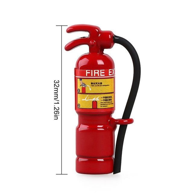 Mini Red Fire Extinguisher, with size marking