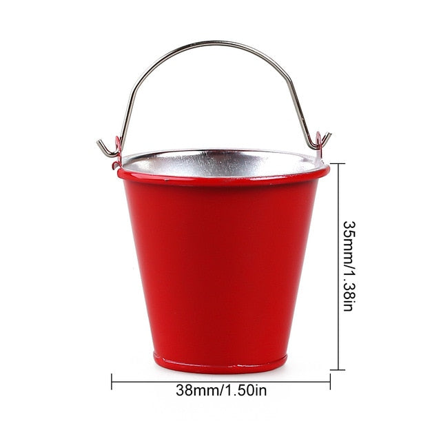 Mini Red Bucket with size markings