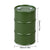 Mini green Plastic Oil Drum with size markings