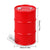 Mini Red Plastic Oil Drum with size markings