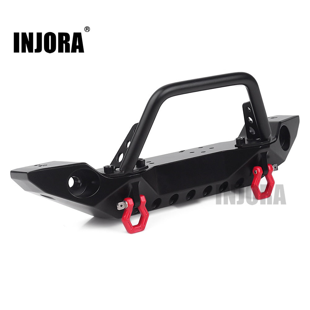 INJORA Metal Front Bumper with LED Lights for SCX10 II TRX4 INJORA Metal Front Bumper with LED Lights for SCX10 II TRX4