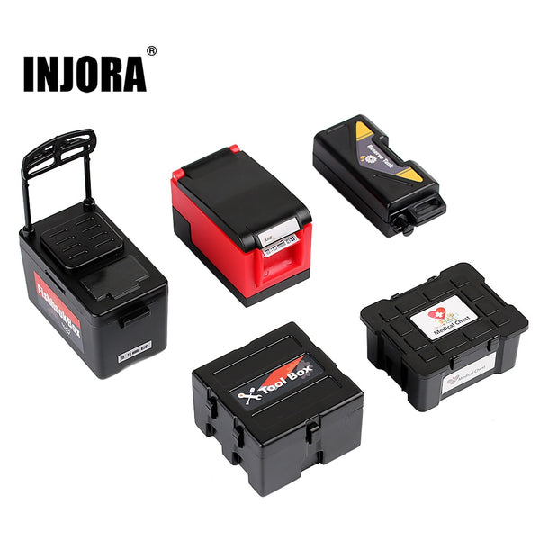 INJORA 5pcs Mini Plastic Fishing Boxes Medical Chest Tool Cases for 1/10 RC Crawler