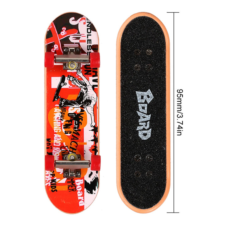 2pcs Mini Graffiti Skateboards top, with size marking