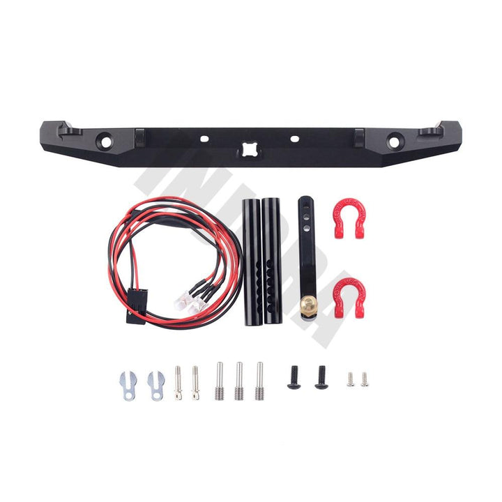 Metal Rear Bumper with LED Light for Axial SCX10 Jeep Cherokee