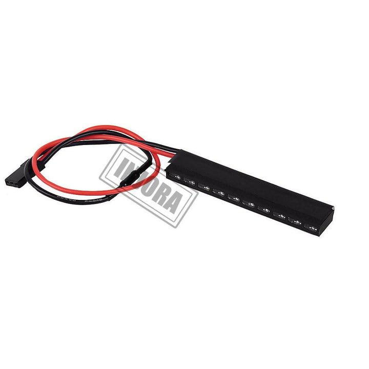 10-light Red LED Light front