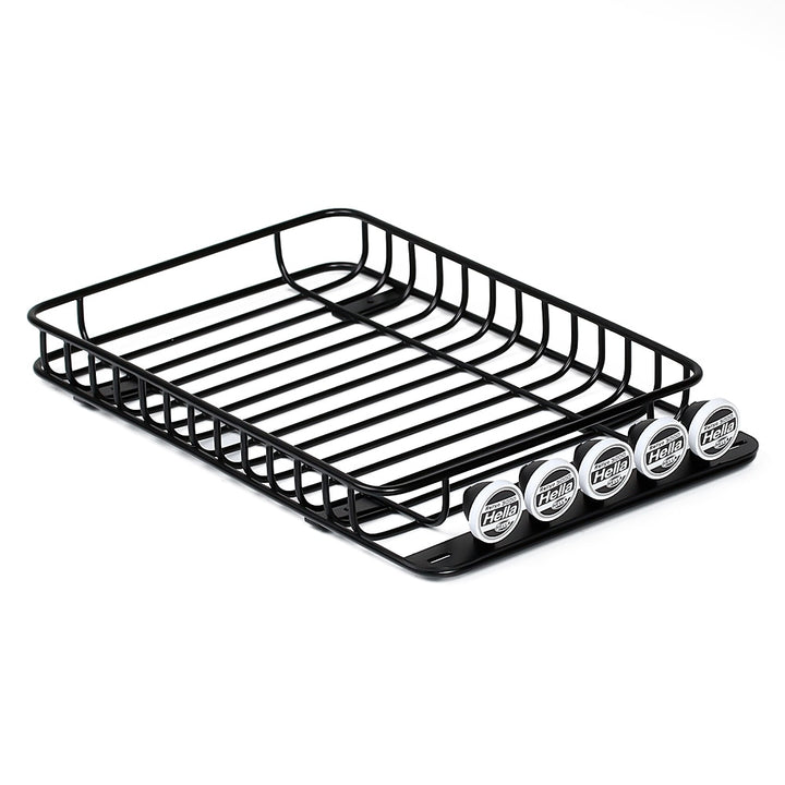 232*145mm Metal Roof Rack with 5 LED Lights for 1/10 RC Crawler