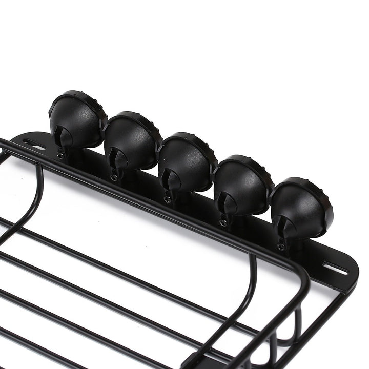 232*145mm Metal Roof Rack with 5 LED Lights for 1/10 RC Crawler
