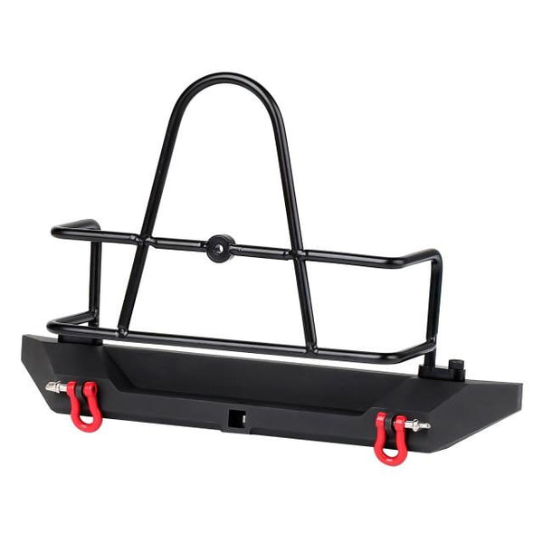 Metal Front Rear Bumper with Tow Hooks for 1/10 RC Crawler - INJORA