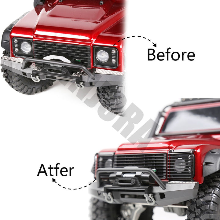 2PCS Metal Front Lamp Guards, Headlight Cover Grille for Traxxas TRX-4