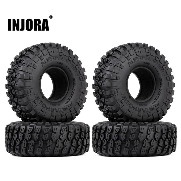 4PCS 1.9" 121*45mm Soft Rubber Tyre Terrain Tires for 1/10 RC Crawler