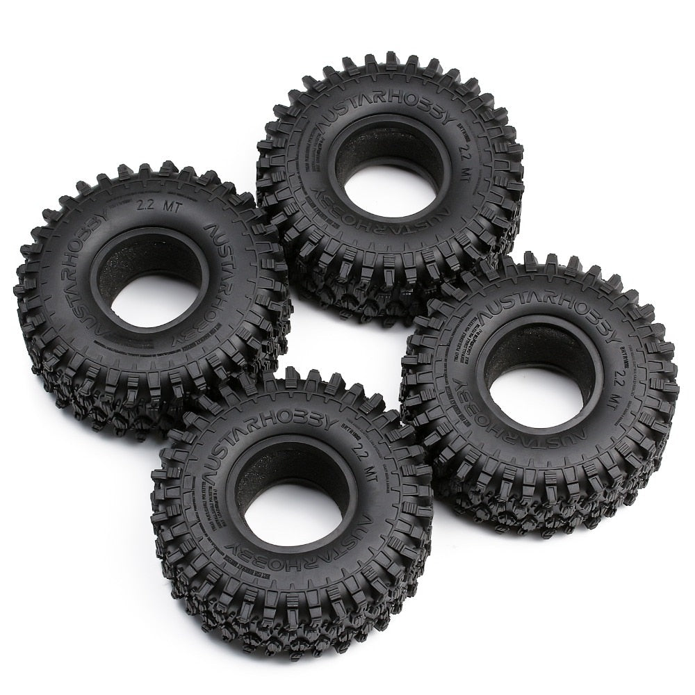 1/10 Rc Trailer RC Crawler Tires (4-Pack) Beadlock Rubber