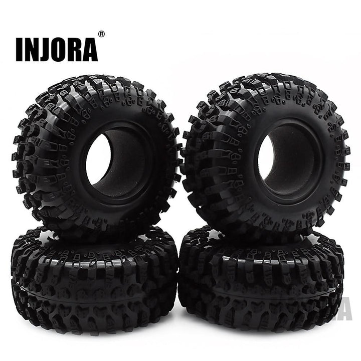 4PCS 2.2" 128*54mm Rubber Wheel Tires for 1/10 RC Rock Crawler - INJORA