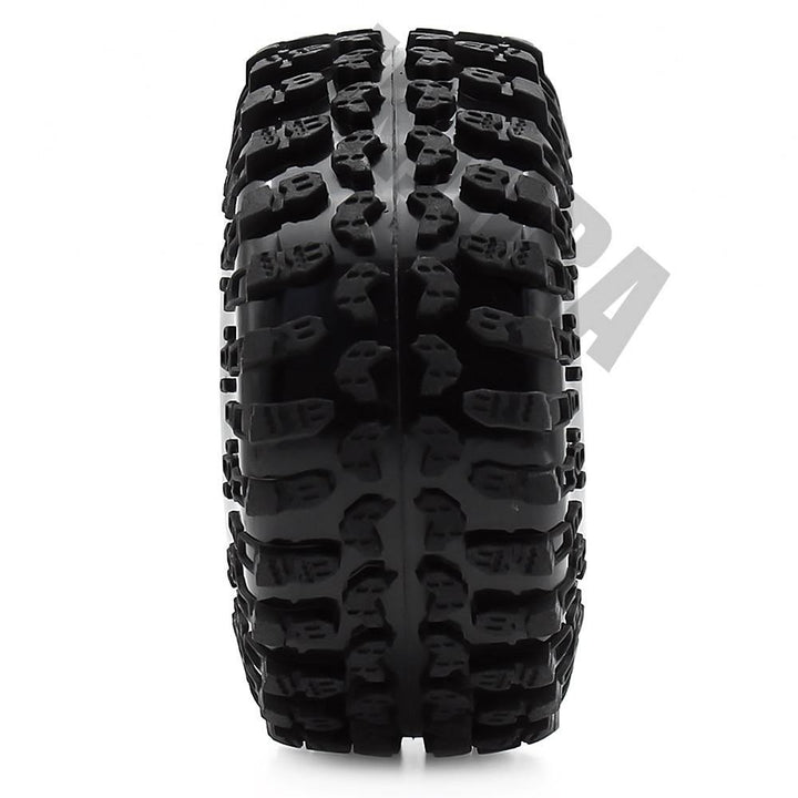 4PCS 2.2" 128*54mm Rubber Wheel Tires for 1/10 RC Rock Crawler - INJORA