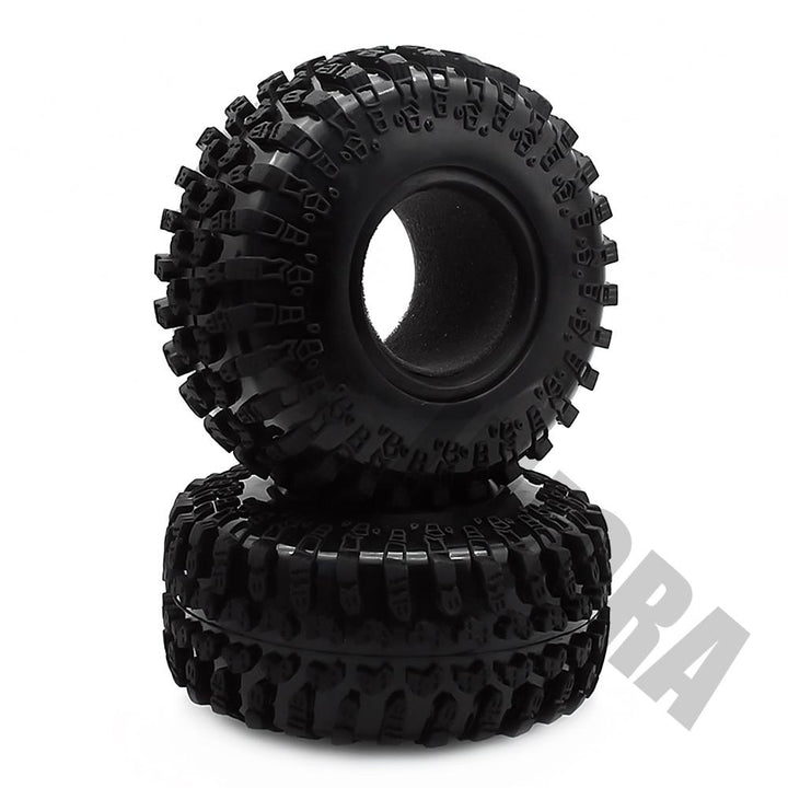4PCS 2.2" 128*54mm Rubber Wheel Tires for 1/10 RC Rock Crawler - INJORA