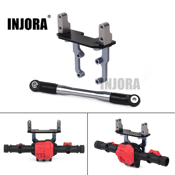 [Clearance Sale]INJORA Metal Servo Mount Base Stand with Steering Link Rod for SCX10 II AR44 Axles