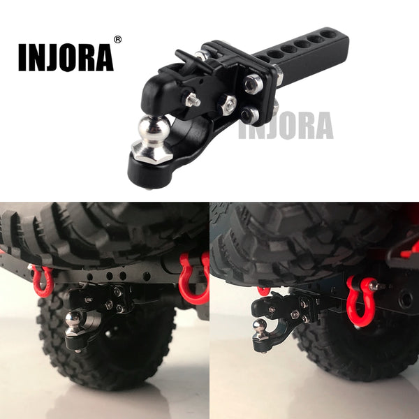 INJORA Metal Trailer Tow Hitch Hook for 1/10 RC Crawler