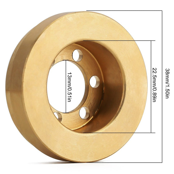 2PCS 63g Internal Brass Counterweight for 1.9" 2.2" Wheel Rims