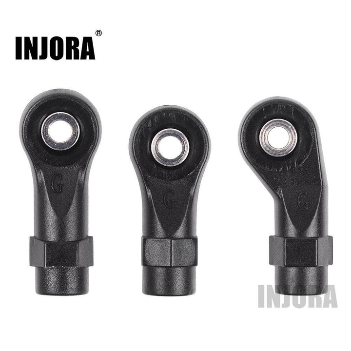 3 pcs different Rod End Balls front with injora logo