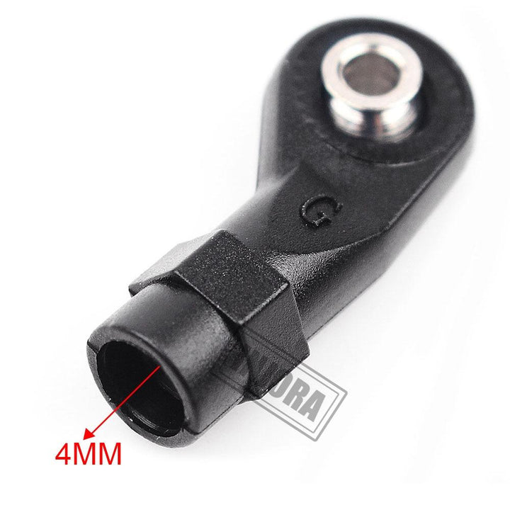 a Curved Rod End Ball back with dimension markings